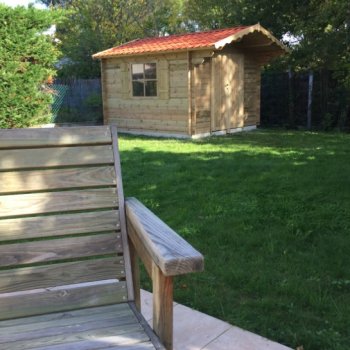 Abri de jardin en bois 2 pentes